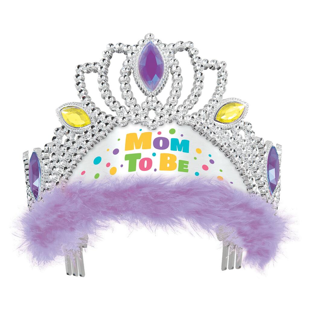 Purple Mom To Be Baby Shower Tiara Gender Neutral Supplies Baby Shower Tiara Img